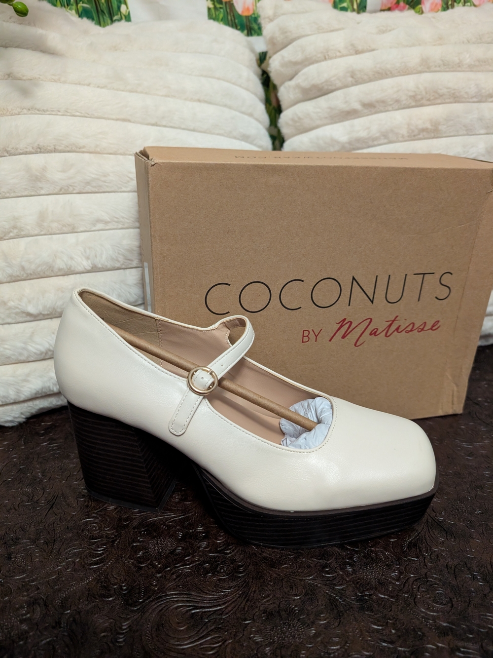 Coconuts by Matisse Women’s Cream Mary Jane Platform Heels